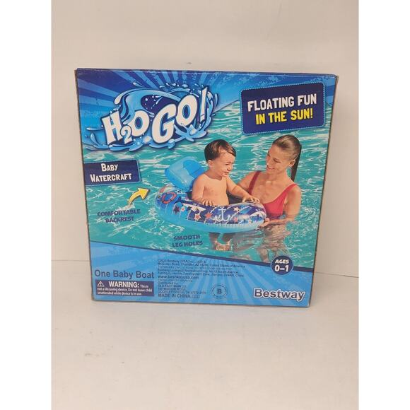 H20 Go! Baby Boy Watercraft One Baby Boat, Ages 0-1 New Sealed - Picture 2 of 2
